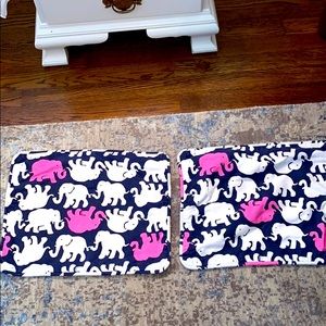 Lilly Pulitzer elephant throw pillow cases (pair)